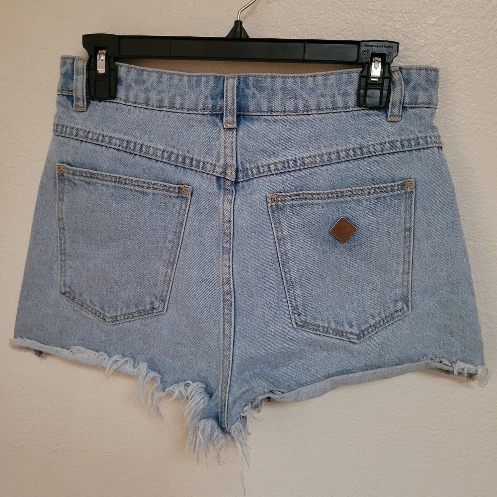Abrand A High Relaxed Short Blue Denim Shorts